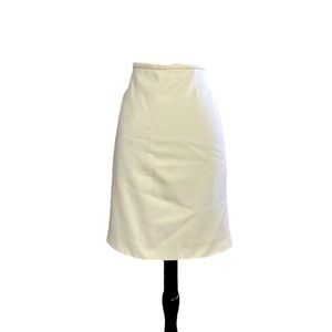 Escada Skirt Wool Ivory ‎ Size 36 Small